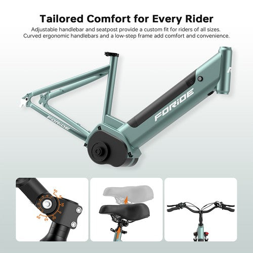 Foride Urbano 1 Electric Bike, 250W Mid-drive Motor, 36V 13Ah Foride Urbano 1 Electric Bike, 250W Mid-drive Motor, 36V 13Ah
